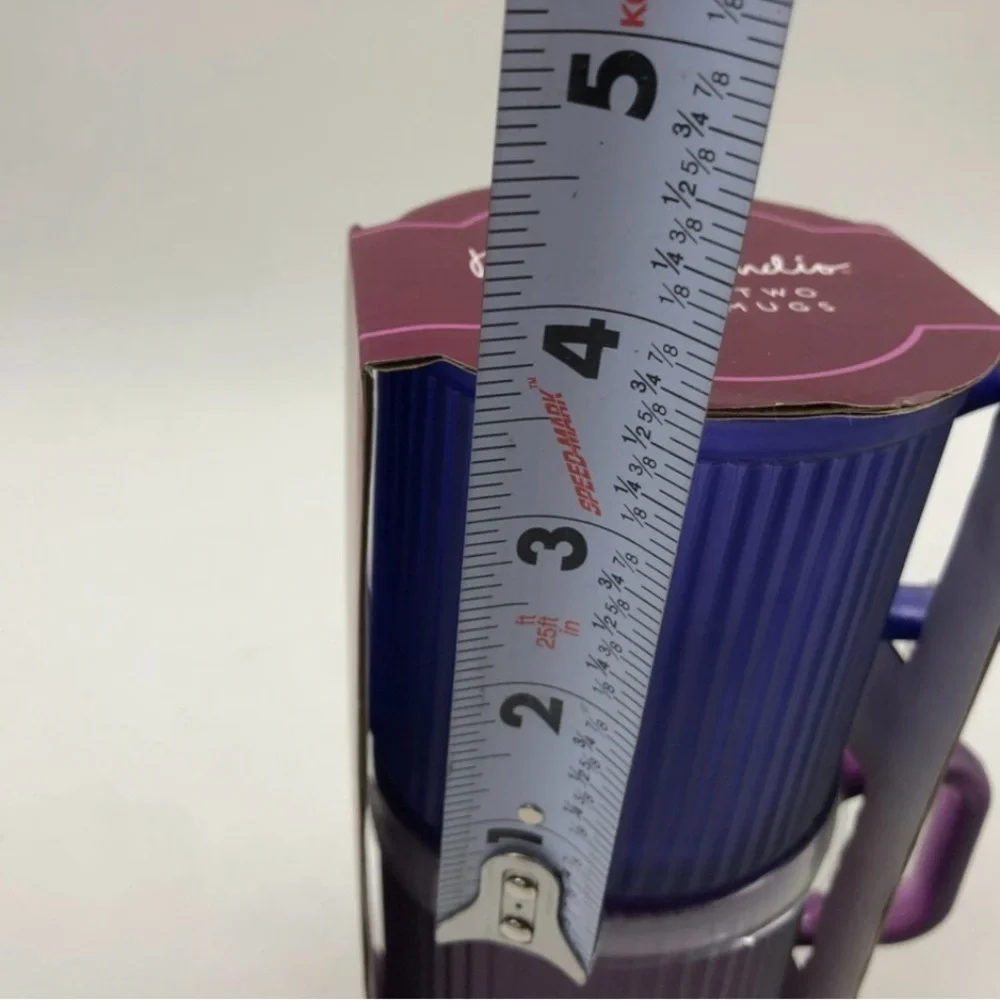 Dwell Studio Set of 8 Purple and Blue Glass Mugs